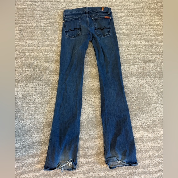 7 For All Mankind Bootcut Jeans Size 27 Medium Wash Stretch Denim - Picture 4 of 4
